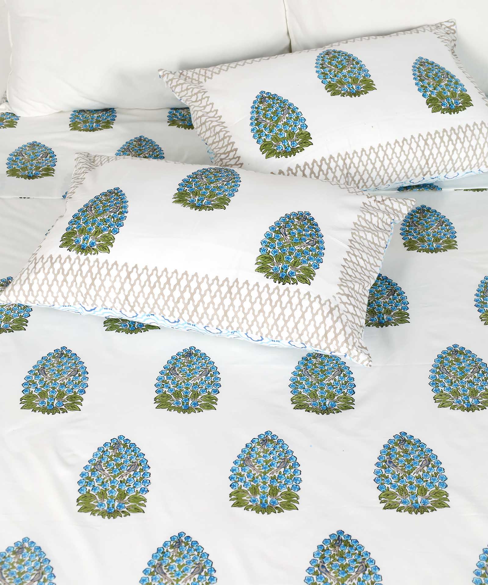 Veronica Handblock Printed Cotton Bedsheet