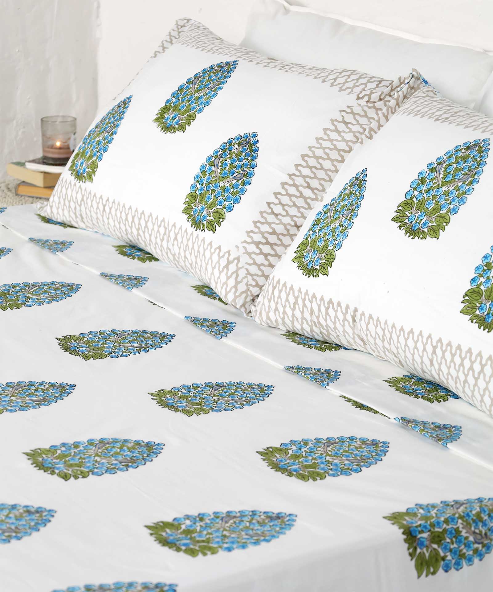 Veronica Handblock Printed Cotton Bedsheet