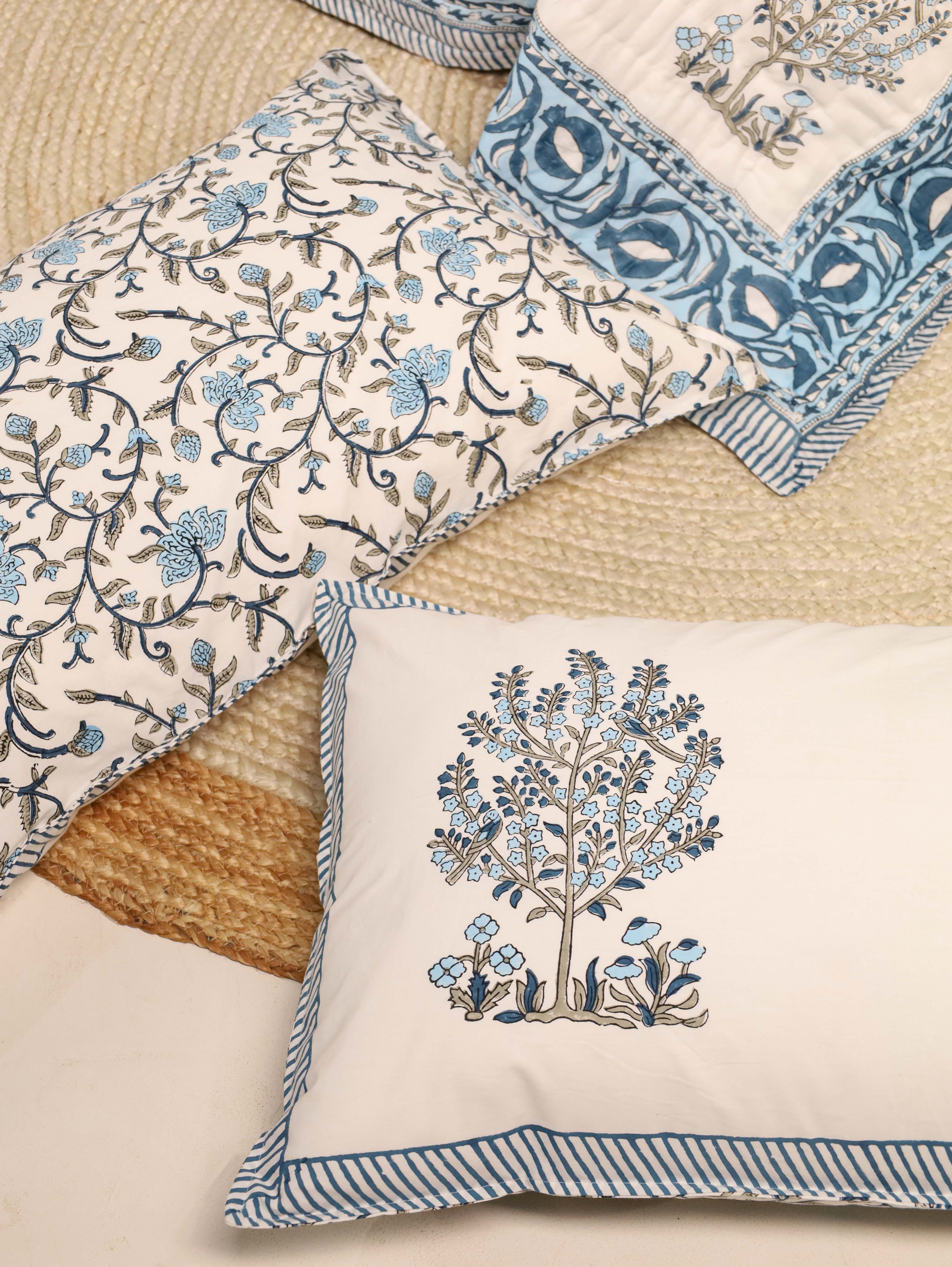 Jaipuri Razai With Pillow Covers - Woodland